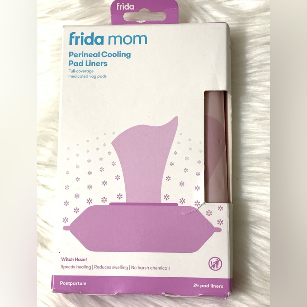 Frida Mom Perineal Cooling Pad Liners Postpartum Care 24 Pad Liners Sealed Pack
